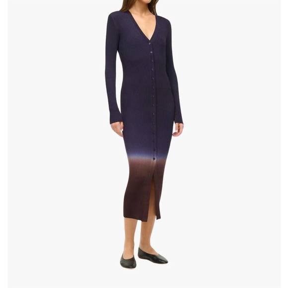 NEW STAUD shoko sweater dress in twilight dip dye - Picture 2 of 5